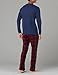 Beverly Hills Polo Club mens Beverly Hills Polo Polar Fleece W/Thermal Top Pajama Set, Navy Top With Red/Blu Pants, Large US