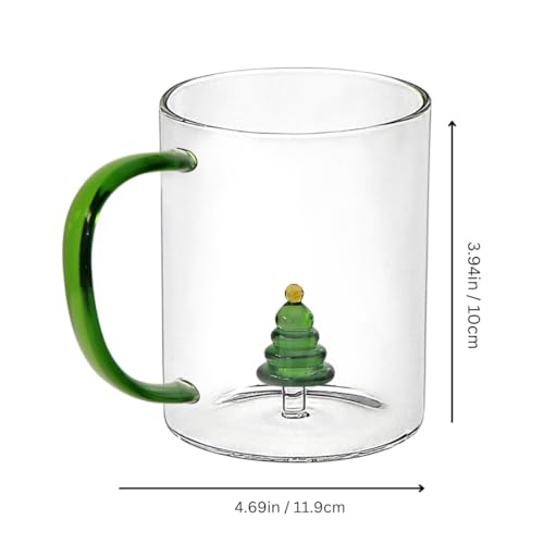 Taza de vidrio borosilicato Holiday Peekaboo 12 oz miniatura 3