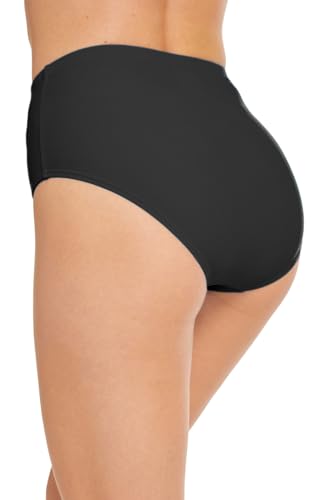 Micosuza Women's Swim Bottom High Waist Retro Basic Full Coverage Bikini Tankini Swimsuit Briefs3