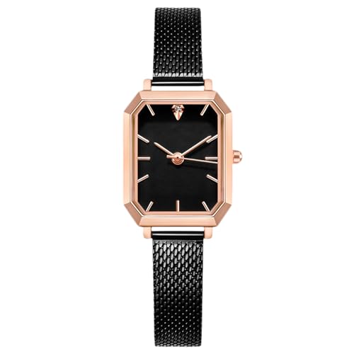 Montre bracelet femme chic avec cadran carré pour le bureau et les sorties