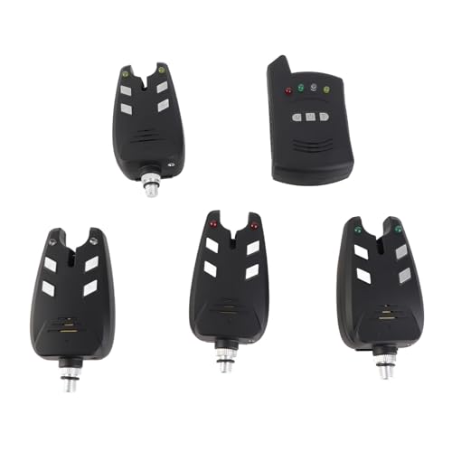 4 Pcs Fishing Bite Alarm & Fishing Supplies Pcs Receiver Indicator Sound & LED Light Alert Fish Equipment Accessories