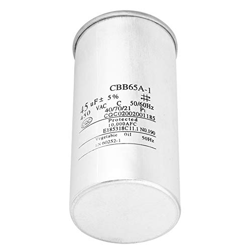CHICIRIS CBB65 Capacitor 45uF 450V for Compressor Best Working Performance Non-Polarity Electrolysis Capacitor for Industrial Equipment