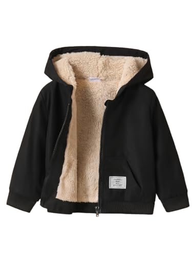 FirstTrail - FirstTrail Toddler Boy Fleece Jacket - Hooded Zipper Long Sleeve Warm Coat for Boys 12M-6Y - Best Deal on Amazon