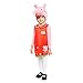 amscan 9907549 - Costume da Peppa Pig con testa di peluche Warner Bros (4-6 anni), multicolore