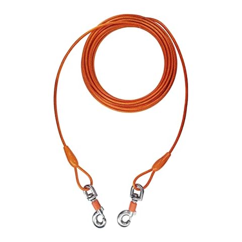 EzyReach Kabelleine für Hunde, Haustier Tie Out Cables Leinen Hofleine für große Hunde bis 68 kg(150 Pfund), 9 m(30ft) Cover