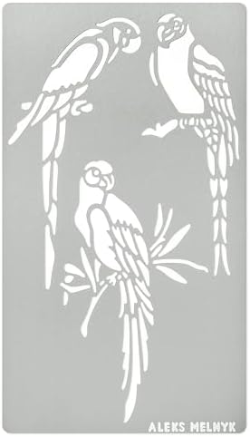 Aleks Melnyk 7 Metal Journal Stencil - Flowers, Vines, Vintage - View #12