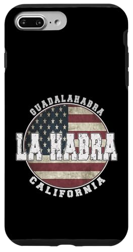 La Habra �J���t�H���j�A�A�r���e�[�W�A�����J���� �X�}�z�P�[�X iPhone 7 Plus/8 Plus �p