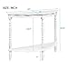 MONMEE Small Half Moon Console Tables for Entryway, 2 Tier Curved Solid Wood Console Tables, Wooden Entryway Table for Living Room(Milk White)