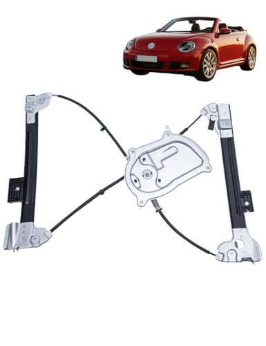 TCFWED Power Window Regulator Compatible with Volkswagen Beetle Convertible 2003-2010,Front Driver Side,Replace # 1Y0837461F 1Y0837461B