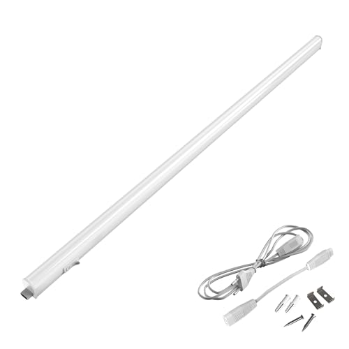 BRILONER - LED Leiste mit Ein/Aus-Schalter, neutralweiße Lichtfarbe, inkl. Steckerkabel, Unterbauleuchte Küche, LED Lichtleiste Küche, Schrankbeleuchtung, Küchenlampe, Lampe, 87,3x2,2x3 cm, Weiß