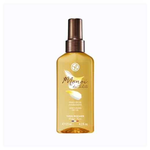 Yves Rocher Aceite Seco de Monoi Multiusos Hidratante - Hidratación y Fragrancia Exótica para Piel y Cabello - Formato Spray - Fabricado en Francia - 125ml