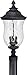 Capital Lighting 9785BK Ashford 3-Light Outdoor Post, Lantern Black with Hammered Glass