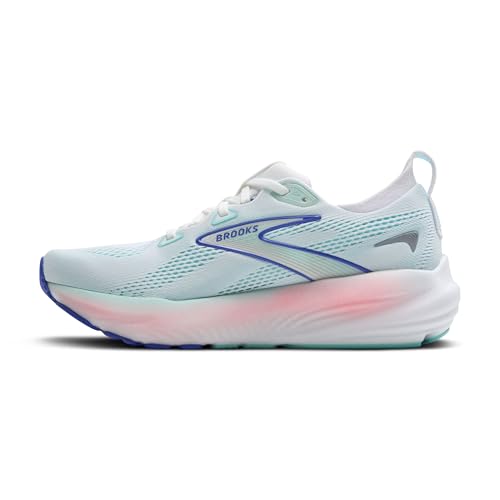 Brooks Women’s Glycerin 22 Neutral Running Shoe - White/Limpet Shell/Amparo Blue - 7.5 Medium