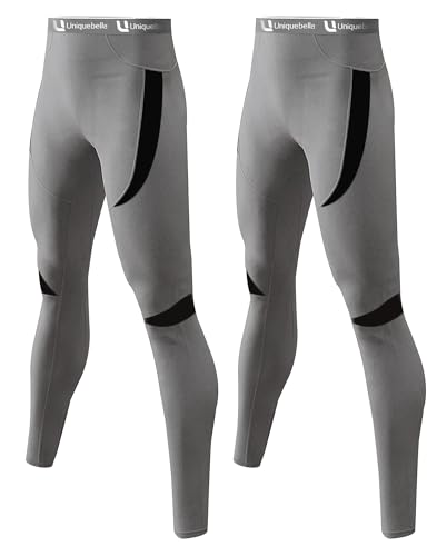 UNIQUEBELLA Thermounterwäsche Unterhose, Funktions Herren Funktionswäsche Skiunterwäsche Winter Suit Ski Thermo-Unterwäsche Thermowäsche Leggings