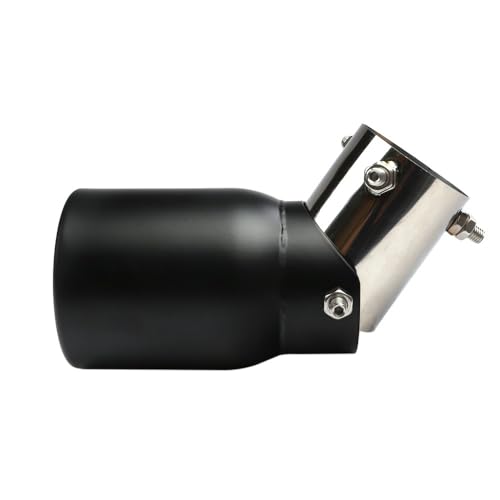 Silencieux d'échappement universel 63mm en acier inoxydable noir pour voiture et SUV
