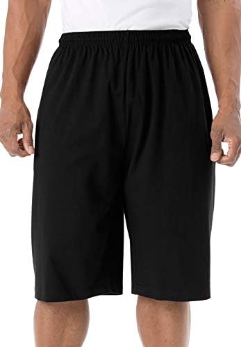 KingSize Men's Big & Tall Lightweight Extra Long Shorts - Big - 5XL, Black