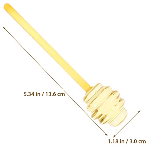 Bestonzon Glass Honeycomb Stick Long Handle Honey Dipper Sticks Honey Stirrer Juices Jam Stirrer Coffee Stir Sticks Reusable Stirring Rod #TOP2