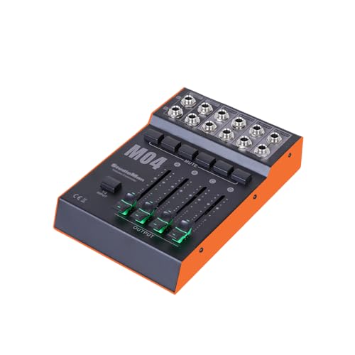 StudioMan M04 Passive Monitor Controller - 2 Input 4 Output Studio Volume Controller with Mute Button, 1/4" Unbalanced Connectors for Powered Studio Monitors & Power Amplifiers (2 IN 4 OUT) by StudioMan - Image 2