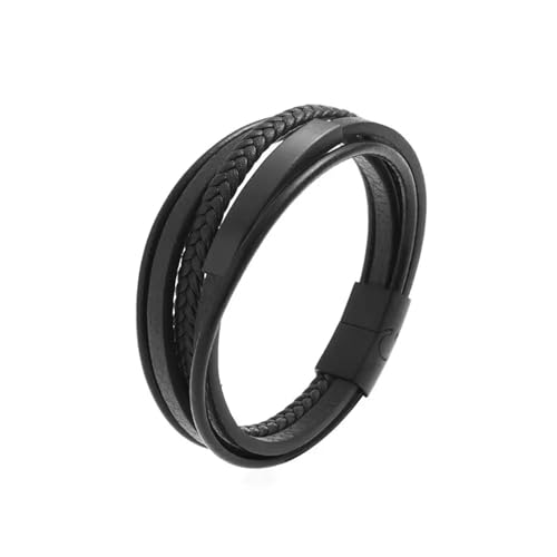Bracelet homme style punk en cuir véritable aux finitions vintage haut de gamme