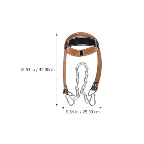 Harnais de tête cuir noir VICASKY pour musculation cou - 2