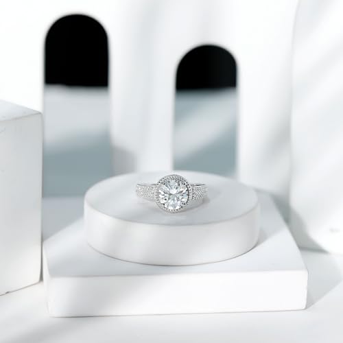 Certified Moissanite Soliatire Engagement Ring, D-Vs1 Quality, Round Moissanite Ring - Ready To Gift3