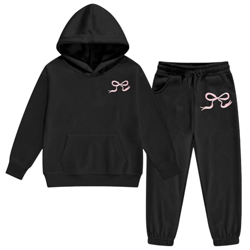 Sudadera con capucha para niñas y chándal de dos piezas que evita la molestia de combinar ropa 5