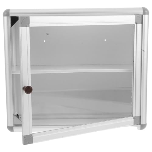 VANZACK Botiquín Metálico Montable de Pared Pequeño sin Cerradura Caja Organizadora de Medicamentos para Baño Armario Almacenamiento Medicamentos para Hogar y Espacios Públicos Envase de