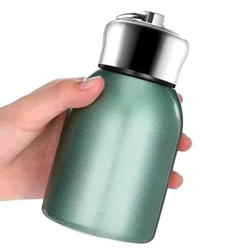 Image of Travel Mini Water Bottle Compact Stainless Steel Portable Leak-Proof Small Bottle for Office, Outdoor & Everyday Carry 300 ML, Green