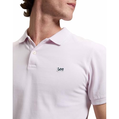LEE - Poloshirt Herren - Regular Fit - Pique Polo - Helles Eisrosa – Ansicht 3