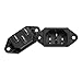 AMAZECO Screw Mount 3 Pins IEC320 C14 Inlet Power Plug Socket AC 250V 10A Black Pack of 2