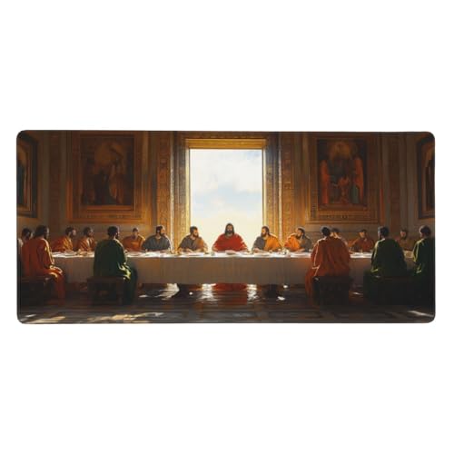 Tapis de Souris XXL abstrait pour bureau élégant et grand espace de travail