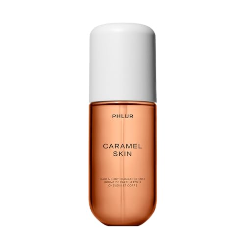 Image of PHLUR Caramel Skin Body Mist, 3 Fl Oz - Hair and Body Perfume for Women | Warm Caramel Vanilla Body Spray with Bergamot, Sandalwood and Musk Fragrance