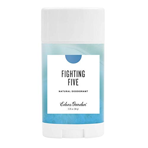 Edens Garden Fighting Five Natural Deodorant, Aluminum & Baking Soda Free (For Normal & Sensitive Skin), Made With Essential Oils, Vegan, For Men & Women, 2.25 oz