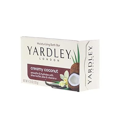Yardley Creamy Coconut Bath Bar, 4.25 oz Pack of 8