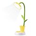 Lampe de bureau pour enfants ,Lampe de bureau rechargeable créative LED Protection des yeux Lampe de table à capteur tactile Lampe de chevet à intensité variable avec porte-stylo (Jaune)