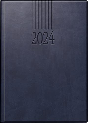 rido/idé Daily calendar model ROMA 1 2024, 1 page = 1 day, sheet size 14.2 x 20 cm, blue