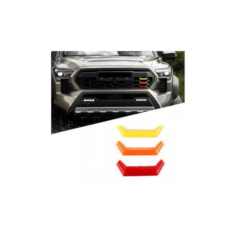 Insignias de rejilla tricolor para Toyota Tacoma 2024-2027 TRD Pro izquierda