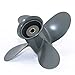 CAPTAIN 4 Blades Outboard Propeller fit Yamaha Honda 8HP 9.9HP 15HP 20HP, 8 Spline Tooth Boat Propellers, RH, OEM Prop (9 1/4x11 Pitch)