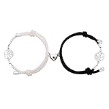 Einstellbare Größe: Da dieses Paar Armbänder sich um ein verstellbares Design handelt, gibt es keine Größenbeschränkung, sodass jeder es tragen kann und es einfach an- und auszuziehen ist.