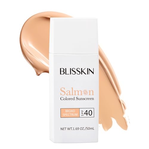 Ultra Lightweight Salmon Tinted Face Sunscreen SPF 40 - Sheer, Buildable Coverage for a Flawless, Matte Finish, 1.69oz