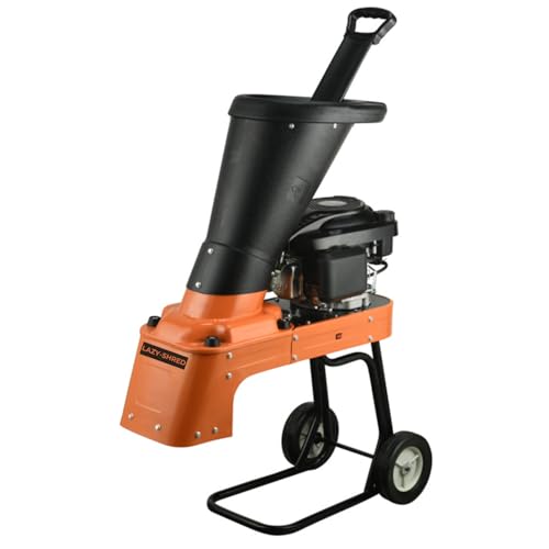 4HP Petrol Wood Chipper Shredder Mulcher - Heavy Duty - Chips up to 50mm Diameter - Powerful 159cc 4HP Engine - Belt Drive Transmission | Garden Equipment | Portable and Easy To Use | Easy Start