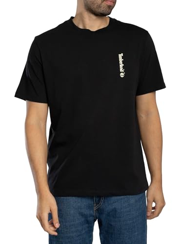 T-shirt homme Timberland noir avec logo dos vêtement streetwear en coton