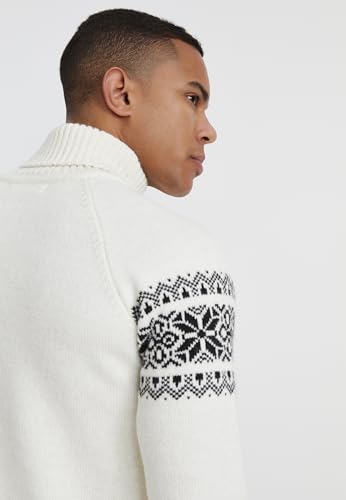 Blue Norwegian Pattern Turtleneck Sweater by Leif Nelson4