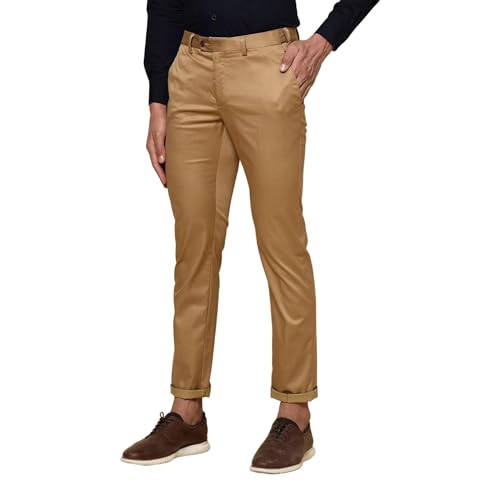 Image of Blackberrys Men's Cotton Blend Regular Casual Trousers