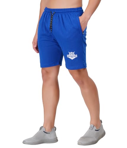 Image of LEELOUIS Men's Cotton Premium Shorts -2 Side Zipper Pockets | Idael for Gym,Travel for Daily Use
