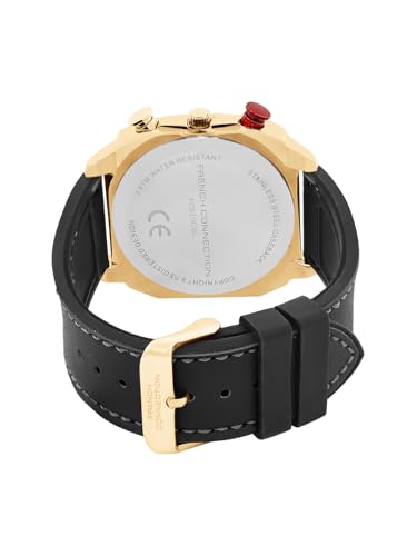 Image of French Connection Chronexis Black Dial Chronograph Watch for Men - FCB19GBL
