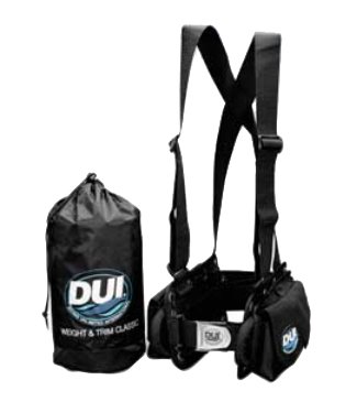 DUI Weight and Trim System for Dry Suit Diving Holds up to 40 LBS of Weight (LG - max waist 68.5")
