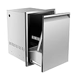 KODOM Built-in Double Trash Drawer 16' W x 22.3' H x 18' D, Pull-Out Tray...