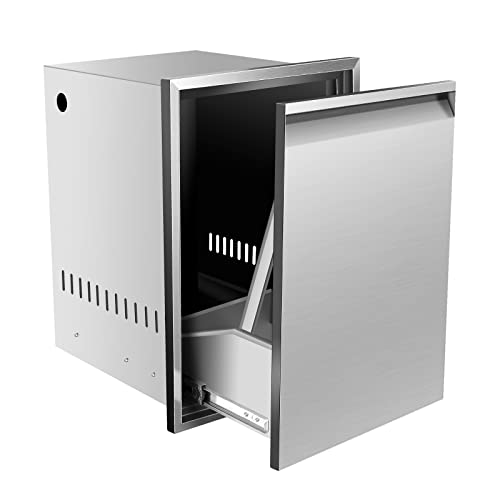 Built-in Double Trash Drawer 16" W x 22.3" H x