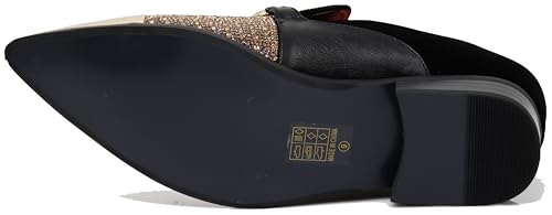 Image of Enzo Romeo Crisino Men Rhinestone Chrome Toe Suede Pointy Buckle Dress Loafer Slip On Shoes